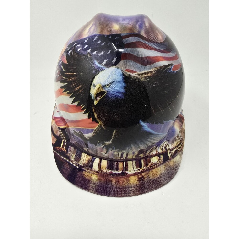 Adjustable Hard Hat American Flag/Eagle Design